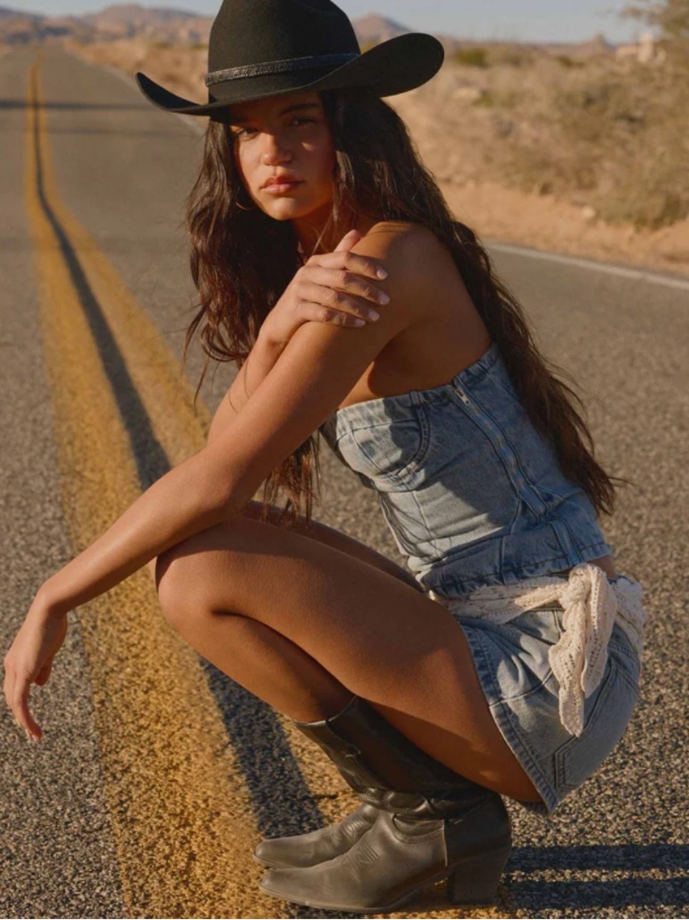 Peppermayo Denim Top Strapless Bustier - Picture 5 of 11
